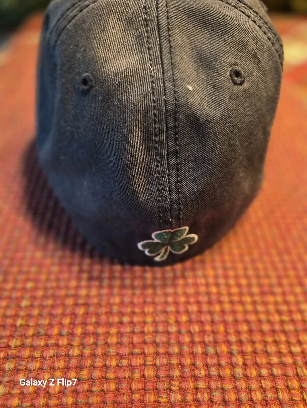 Mens, 47, Boston Red Sox Cap, Blue w/ Green B and Shamrock. Fitted Size L